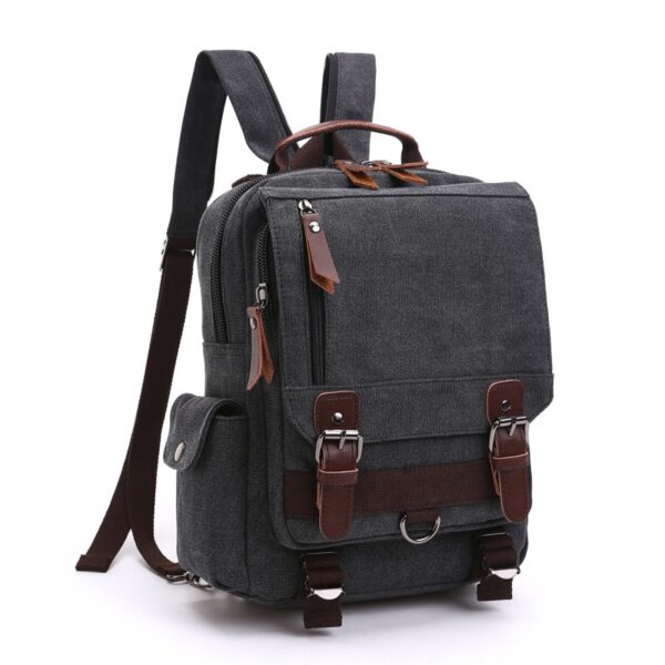 Cotton Canvas Multifunction Backpack - Image 3