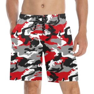 Colorful Camo Men's Mid-Length Beach Shorts