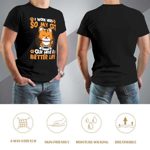 I Work Hard Men's T-shirt - Image 8