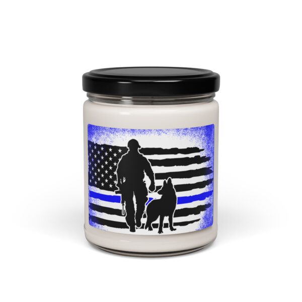 Thin Blue Line Scented Soy Candle 9oz - Image 5