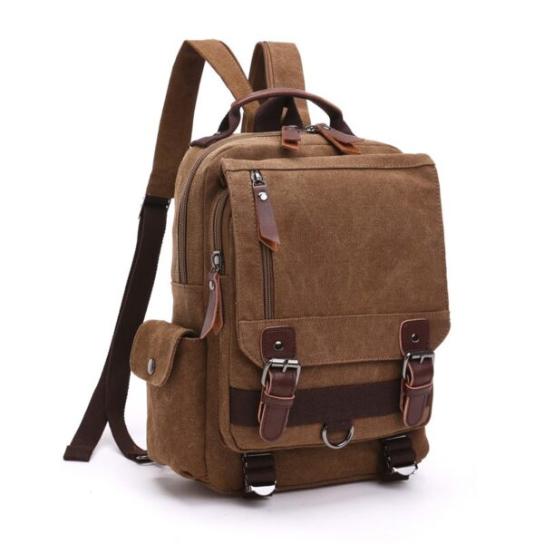 Cotton Canvas Multifunction Backpack