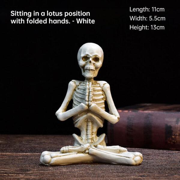 Skull Yoga Resin Figurine - Image 9