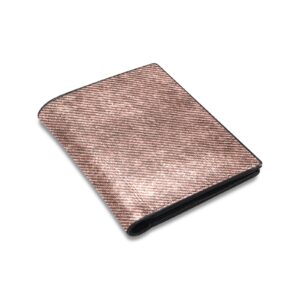 Brown Denim Look Leather Wallet