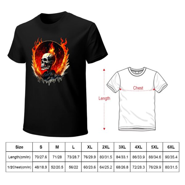 Flaming Skull Men's T-shirt - Image 6