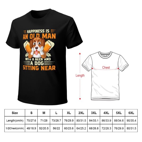 Happiness Is An Old Man With A Dog Men's T-shirt - Image 6