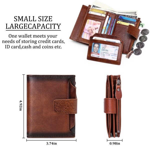 Genuine Cowhide Leather Wallet - Image 8