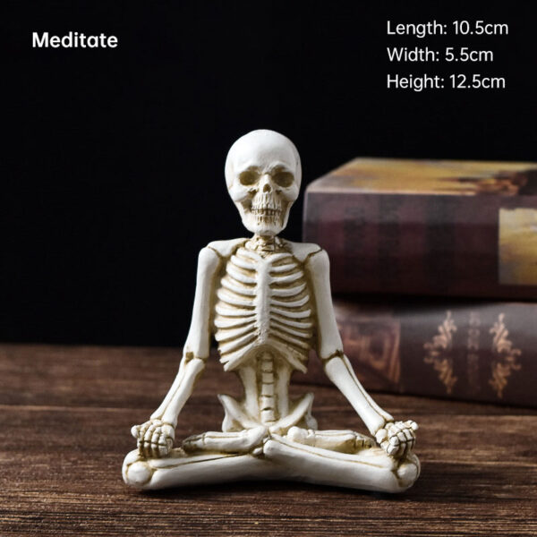 Skull Yoga Resin Figurine - Image 8
