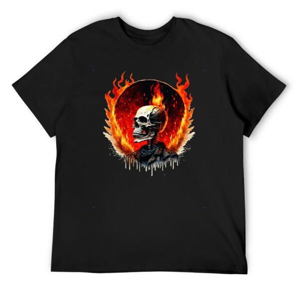Flaming Skull Men's T-shirt - Image 9