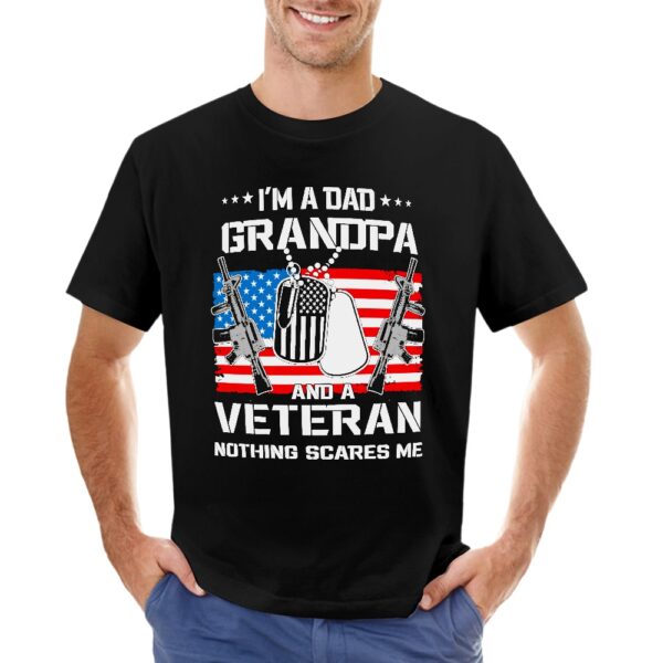 A Dad Grandpa And A Veteran T-shirt - Image 3