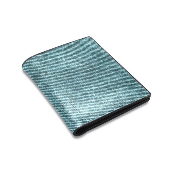 Green Denim Look Leather Wallet