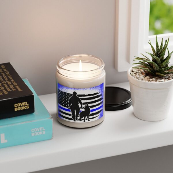 Thin Blue Line Scented Soy Candle 9oz - Image 20