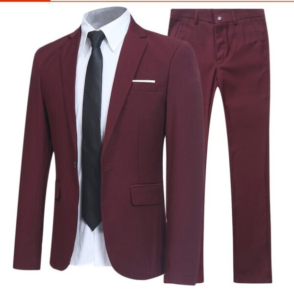 Solid Color Two-Piece Dress Suit - Image 2