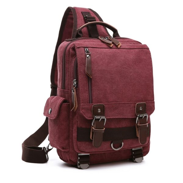 Cotton Canvas Multifunction Backpack - Image 12