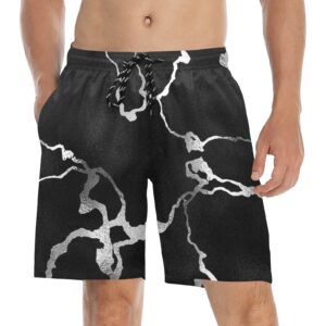 Lightning Men's Mid-Length Beach Shorts