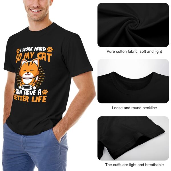 I Work Hard Men's T-shirt - Image 7