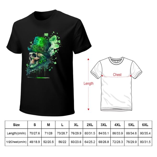 St Patrick's Day Skull T-shirt - Image 6
