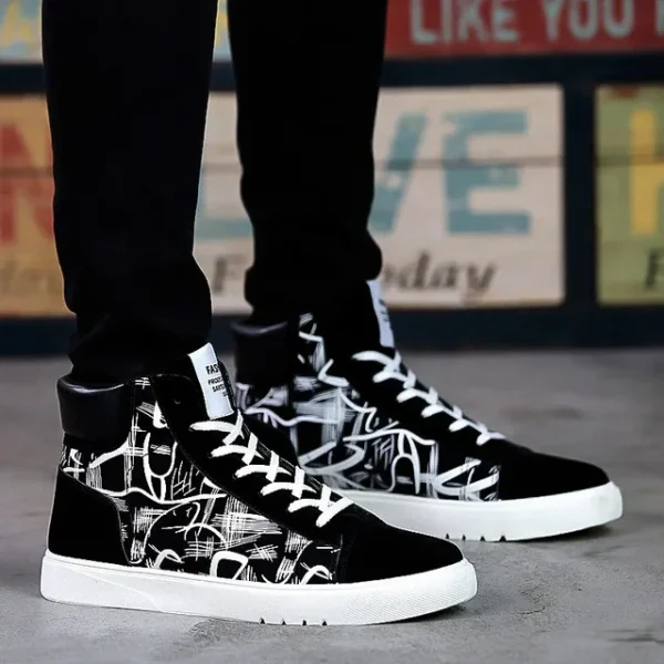 Graffiti Design Canvas Shoes - Image 2