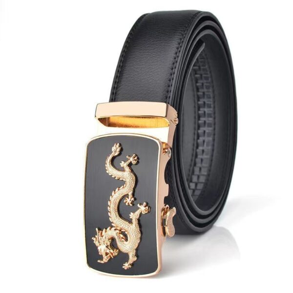 Dragon Genuine Leather Auto Buckle Belt - Image 4