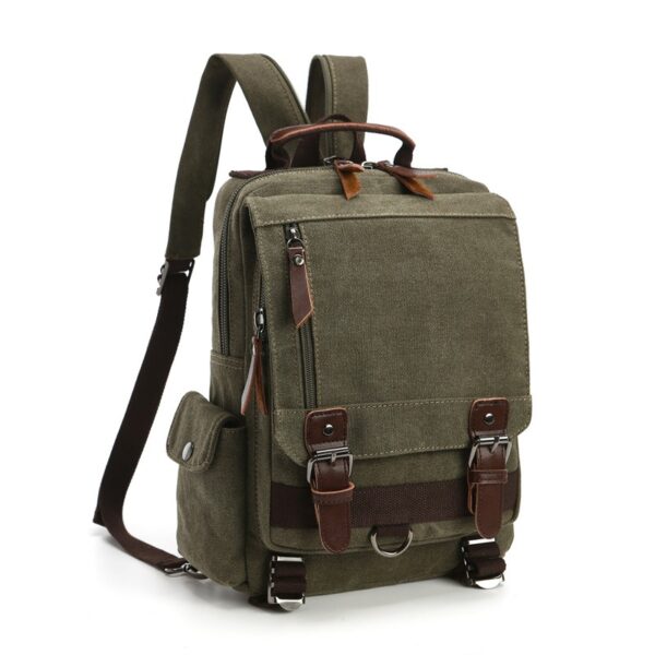 Cotton Canvas Multifunction Backpack - Image 6