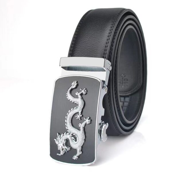 Dragon Genuine Leather Auto Buckle Belt - Image 3