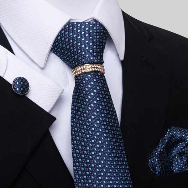 Tie Handkerchief and Cufflinks Set - Image 5