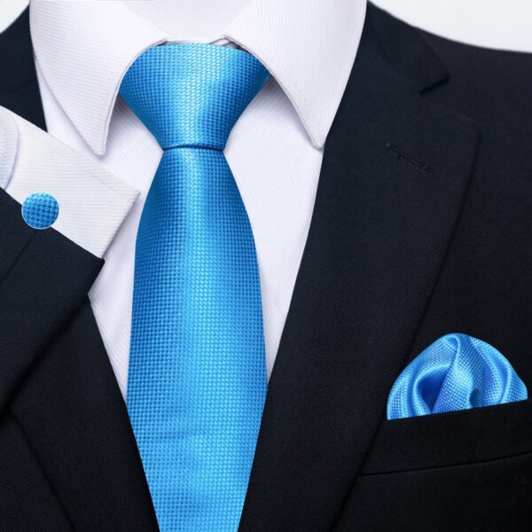 Patterned Necktie Hanky and Cufflinks Set - Image 14