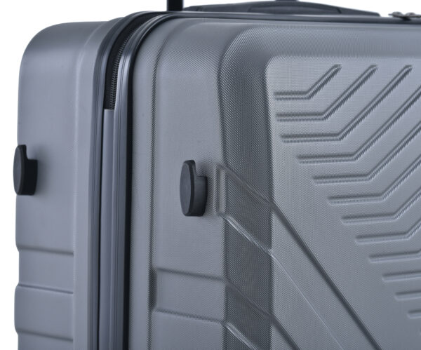 3 Piece Gray ABS Luggage Set - Image 17