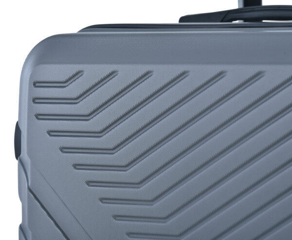 3 Piece Gray ABS Luggage Set - Image 11