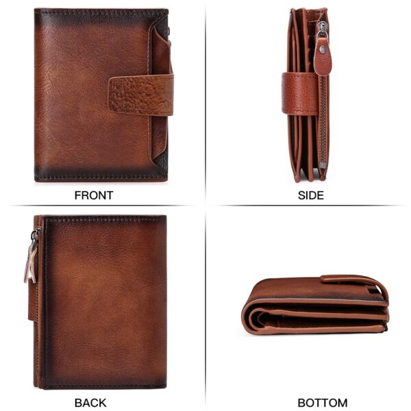 Genuine Cowhide Leather Wallet - Image 9