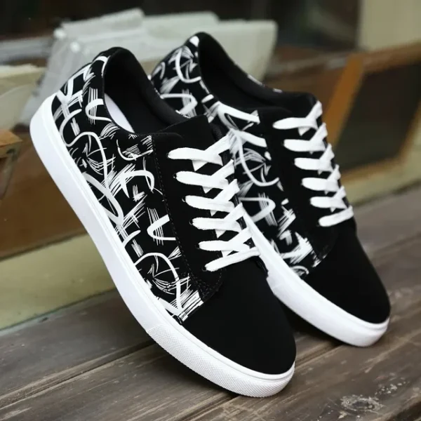 Graffiti Design Canvas Shoes - Image 5