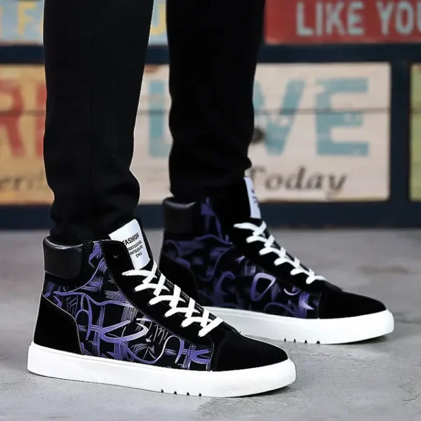 Graffiti Design Canvas Shoes - Image 4