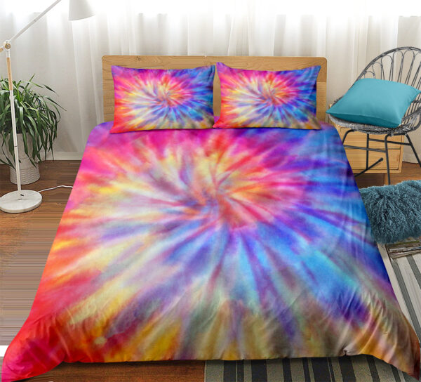 Color Tie Dye Three or Four Piece Bedding Sets - Image 2