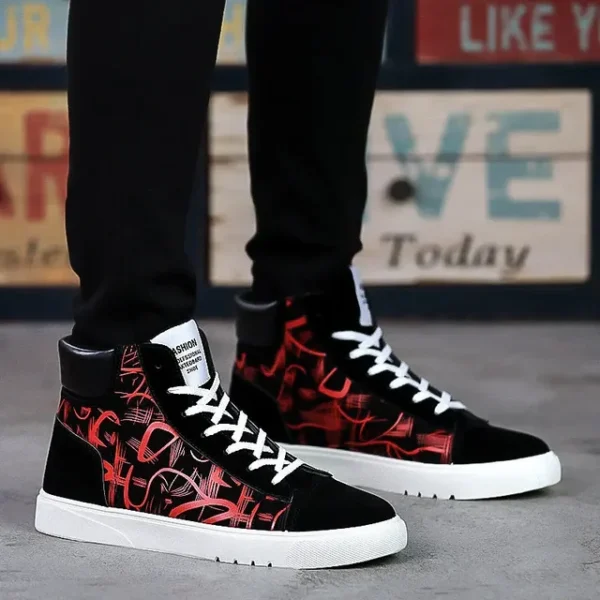 Graffiti Design Canvas Shoes - Image 3