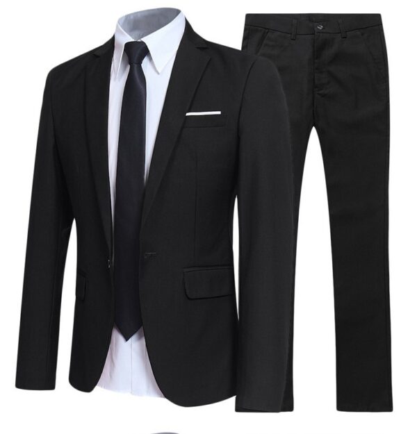Solid Color Two-Piece Dress Suit