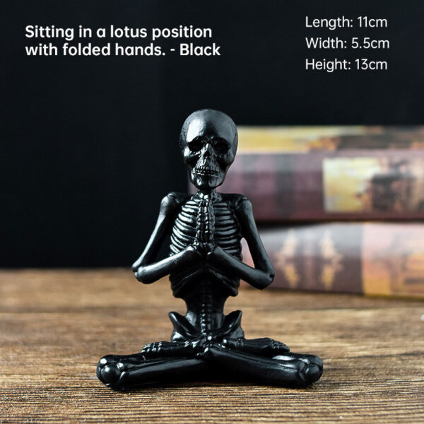 Skull Yoga Resin Figurine - Image 13