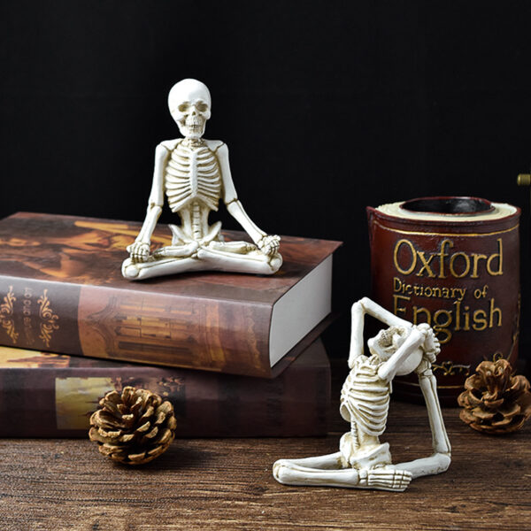 Skull Yoga Resin Figurine - Image 4