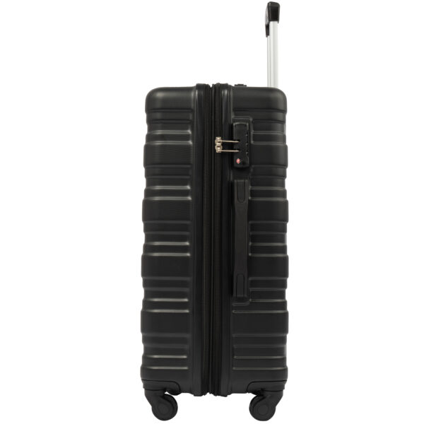 3 Pcs Black Hard Shell Luggage Set - Image 4