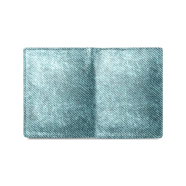 Green Denim Look Leather Wallet - Image 2