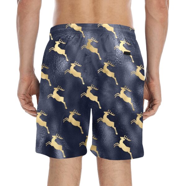 Reindeer Men's Mid-Length Beach Shorts - Image 2