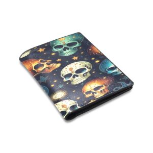 Skull Design Leather Wallet