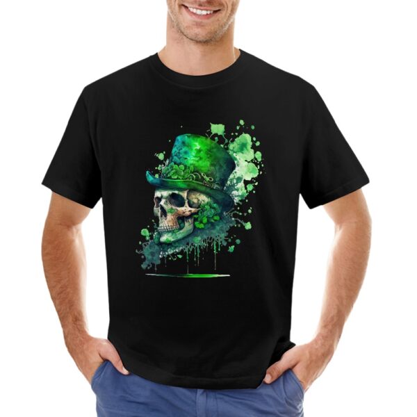 St Patrick's Day Skull T-shirt - Image 3