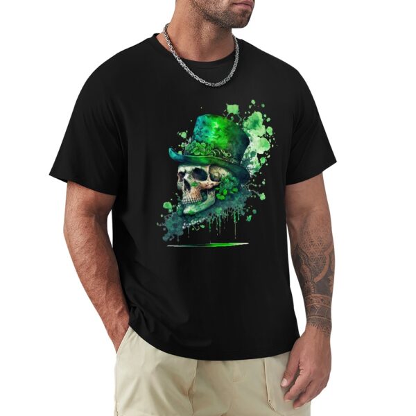 St Patrick's Day Skull T-shirt - Image 2