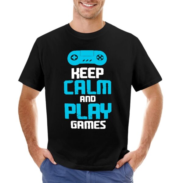 Keep Calm and Play Games Men's T-shirt - Image 3