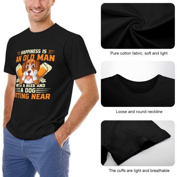 Happiness Is An Old Man With A Dog Men's T-shirt - Image 7