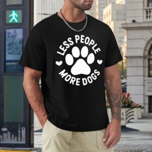 Less People More Dogs Men's T-shirt
