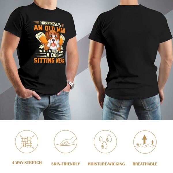 Happiness Is An Old Man With A Dog Men's T-shirt - Image 8