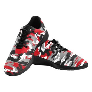 Red Black Camo Athletic Shoes