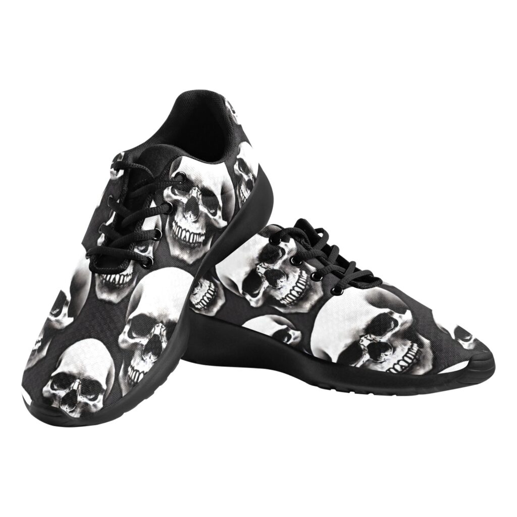 Skull Print Athletic Shoes
