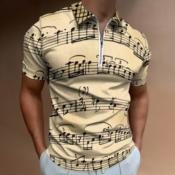 Music Notes Short Sleeve Polo Shirt