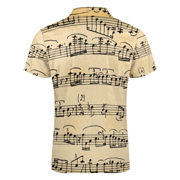 Music Notes Short Sleeve Polo Shirt - Image 4